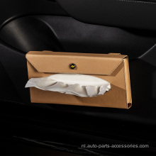 Lederen tissue houder auto hangende papieren handdoekhouder
